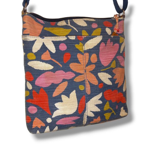 Fossil Blake Abstract Floral Crossbody Purse-Adjustable Strap-Outside Pockets - Picture 4 of 9